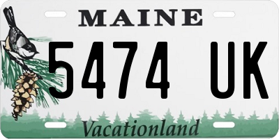 ME license plate 5474UK