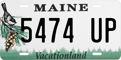 ME license plate 5474UP