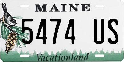 ME license plate 5474US
