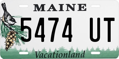 ME license plate 5474UT