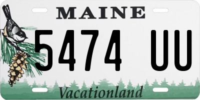 ME license plate 5474UU