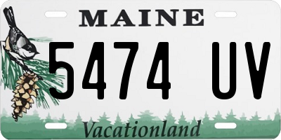 ME license plate 5474UV