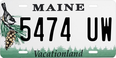 ME license plate 5474UW