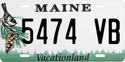 ME license plate 5474VB