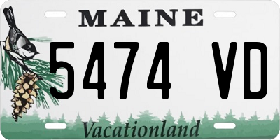 ME license plate 5474VD