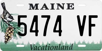 ME license plate 5474VF
