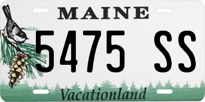 ME license plate 5475SS