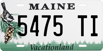 ME license plate 5475TI