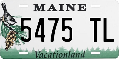 ME license plate 5475TL