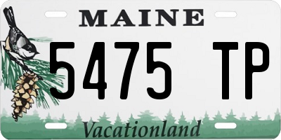 ME license plate 5475TP