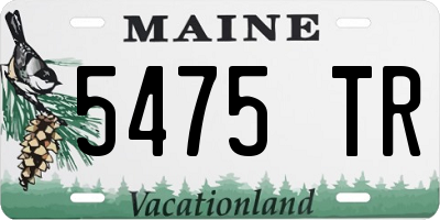 ME license plate 5475TR