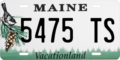 ME license plate 5475TS
