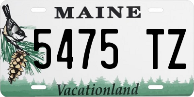 ME license plate 5475TZ
