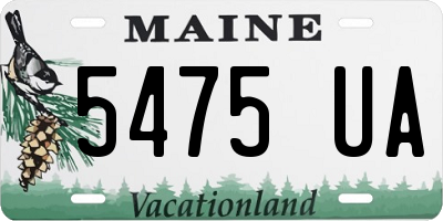ME license plate 5475UA