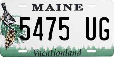 ME license plate 5475UG