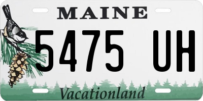 ME license plate 5475UH
