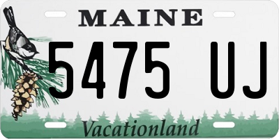 ME license plate 5475UJ