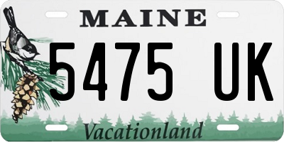 ME license plate 5475UK