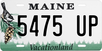 ME license plate 5475UP
