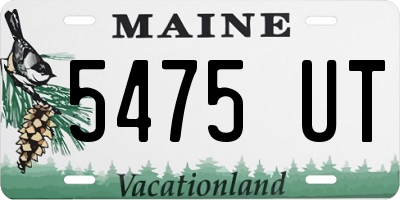 ME license plate 5475UT