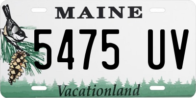 ME license plate 5475UV