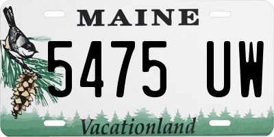 ME license plate 5475UW