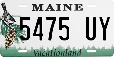 ME license plate 5475UY