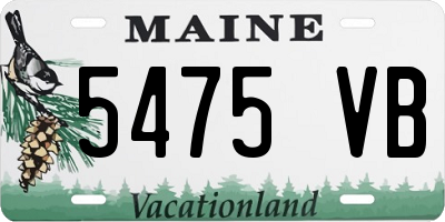 ME license plate 5475VB