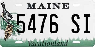 ME license plate 5476SI