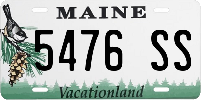 ME license plate 5476SS