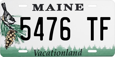 ME license plate 5476TF