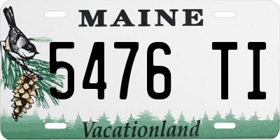 ME license plate 5476TI