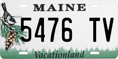 ME license plate 5476TV