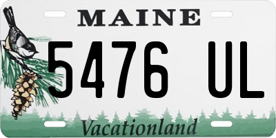 ME license plate 5476UL