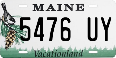 ME license plate 5476UY