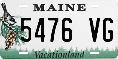 ME license plate 5476VG