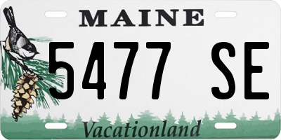 ME license plate 5477SE