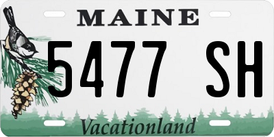 ME license plate 5477SH