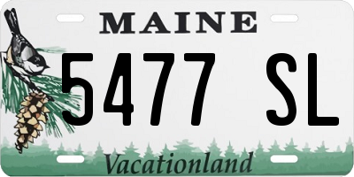 ME license plate 5477SL