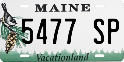 ME license plate 5477SP