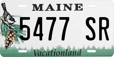 ME license plate 5477SR