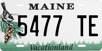 ME license plate 5477TE