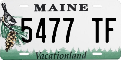 ME license plate 5477TF