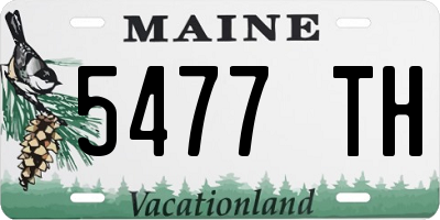 ME license plate 5477TH