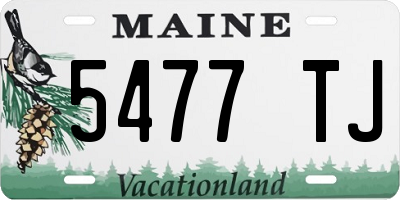 ME license plate 5477TJ
