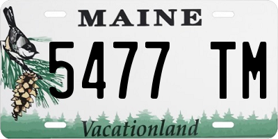 ME license plate 5477TM