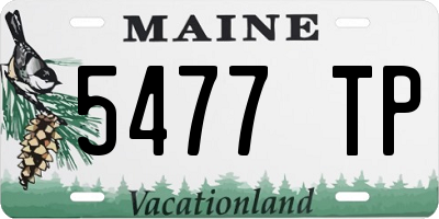 ME license plate 5477TP