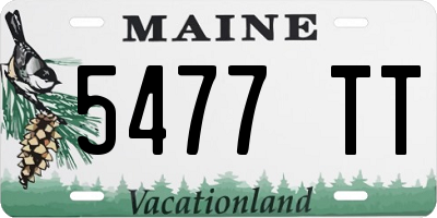 ME license plate 5477TT