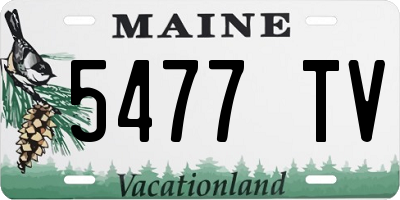 ME license plate 5477TV