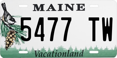 ME license plate 5477TW